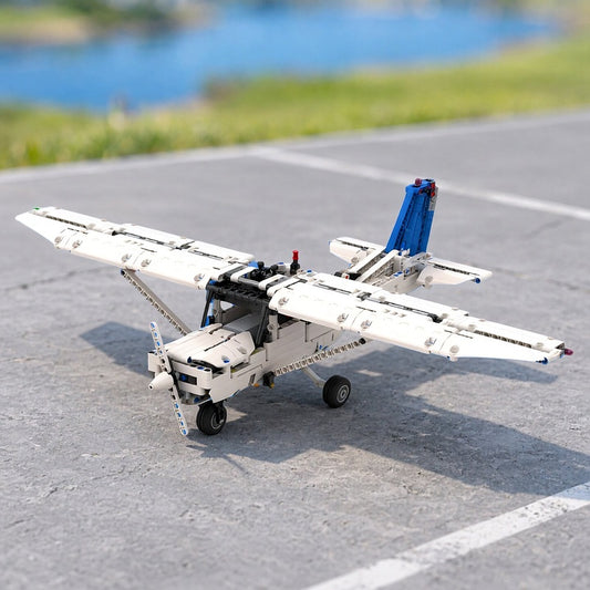 152 Two-Seat Light Trainer Propeller Aircraft MOC Building Kit - 1