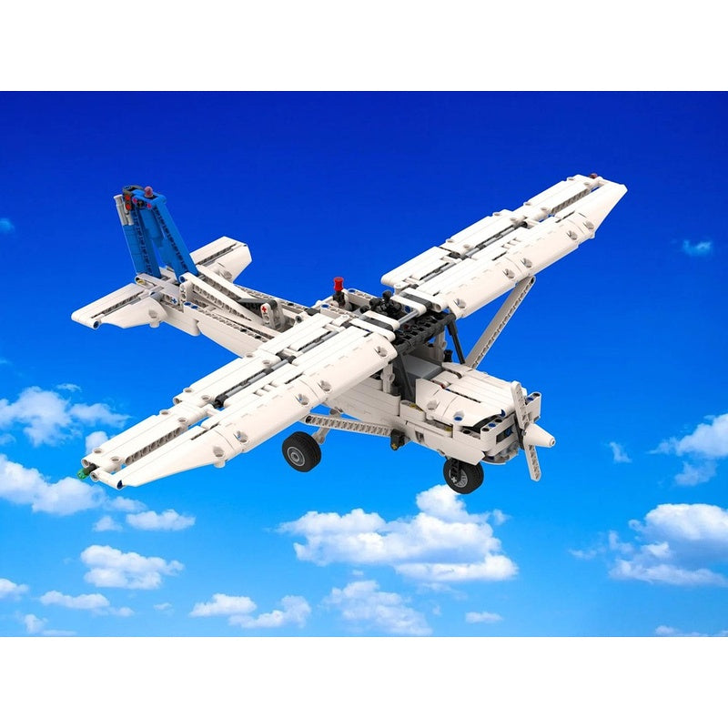 152 Two-Seat Light Trainer Propeller Aircraft MOC Building Kit - 6