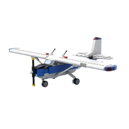 172 Straight Tail Light Aircraft Building Kit | LEGO-Compatible MOC - 1