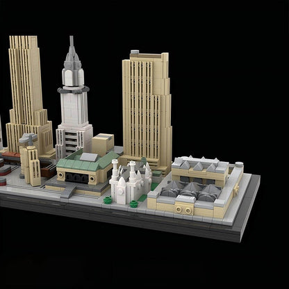 1930s New York City Skyline MOC Building Kit | Historic Art Deco Display - 3