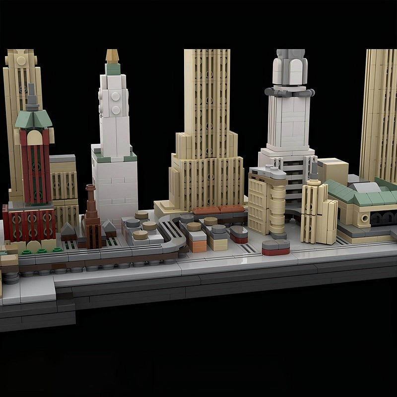 1930s New York City Skyline MOC Building Kit | Historic Art Deco Display - 4