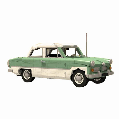 1950s German 12M Classic Sedan MOC Building Kit | Vintage Vehicle Model - 1