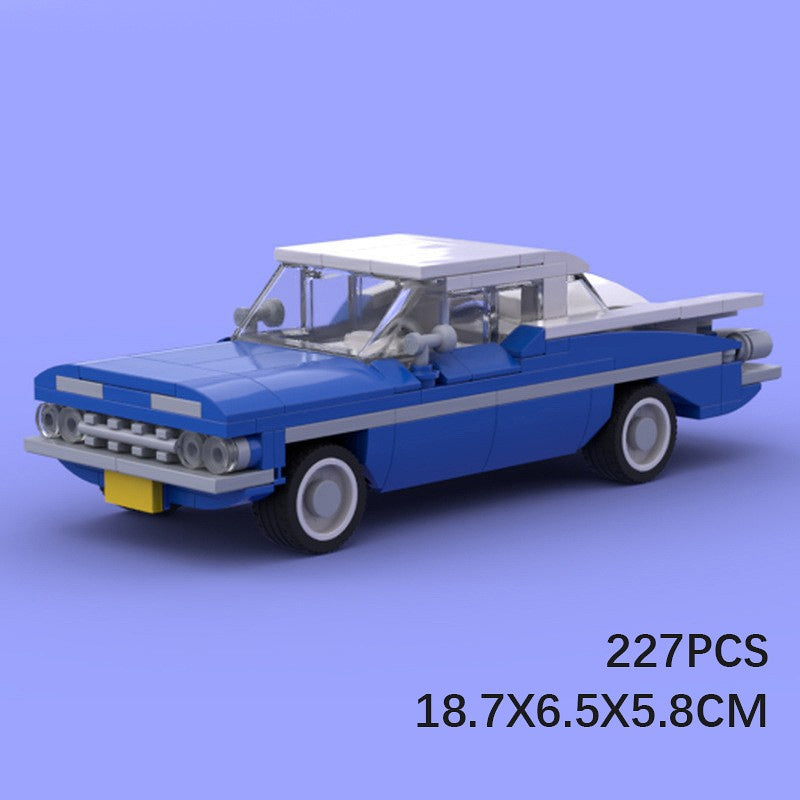 1959 Classic American Tailfin Coupe Building Kit | LEGO-Compatible MOC - 4