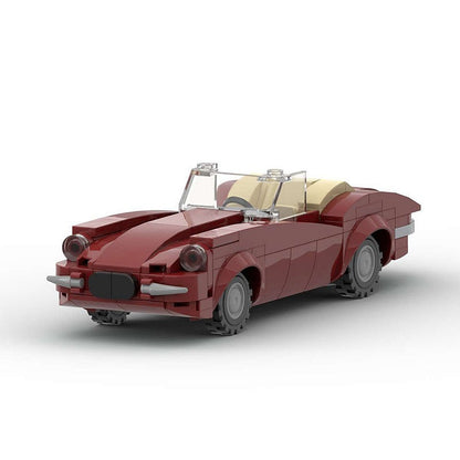 1960s British Convertible Roadster MOC Building Kit | Classic Vehicle Model - 2