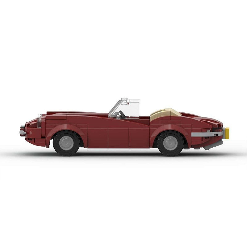 1960s British Convertible Roadster MOC Building Kit | Classic Vehicle Model - 3
