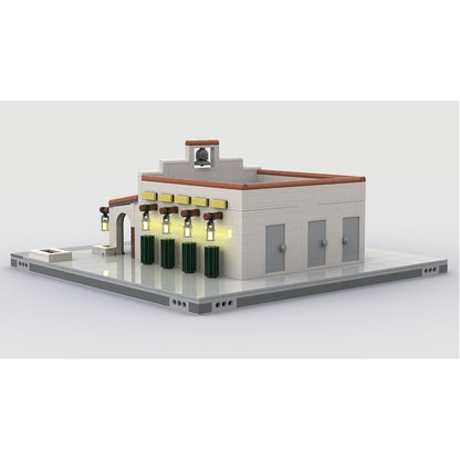 1960s Mission-Style Roadside Restaurant MOC Building Kit - 2