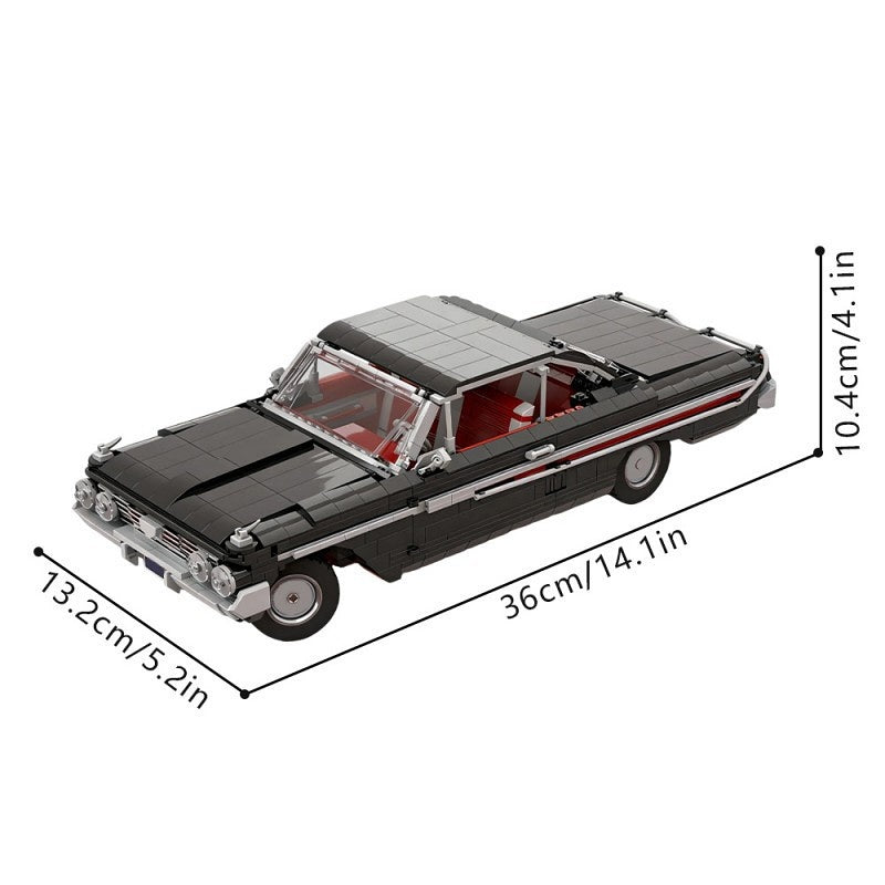 1961 Vintage SS Muscle Car Building Kit| LEGO-Compatible MOC - 1