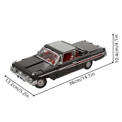 1961 Vintage SS Muscle Car Building Kit| LEGO-Compatible MOC - 1