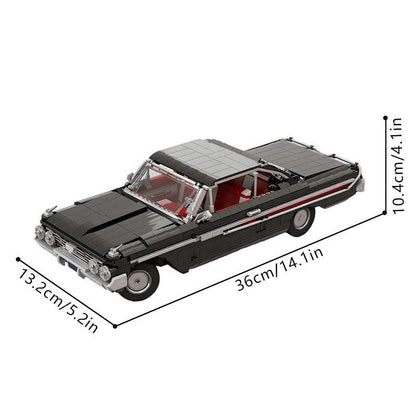 1961 Vintage SS Muscle Car MOC Building Kit | Classic Vehicle Model - 5