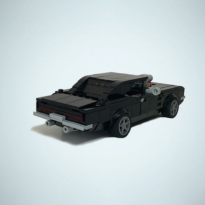 1969 Hellfire Muscle Car MOC Building Kit | 8 Wide Classic Flame Vehicle Model - 3