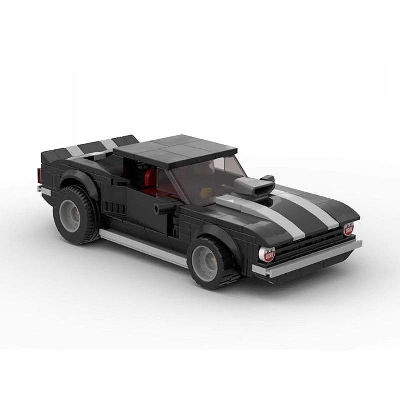 1969 V8 Supercharged Drag Muscle Car MOC Building Kit - 2