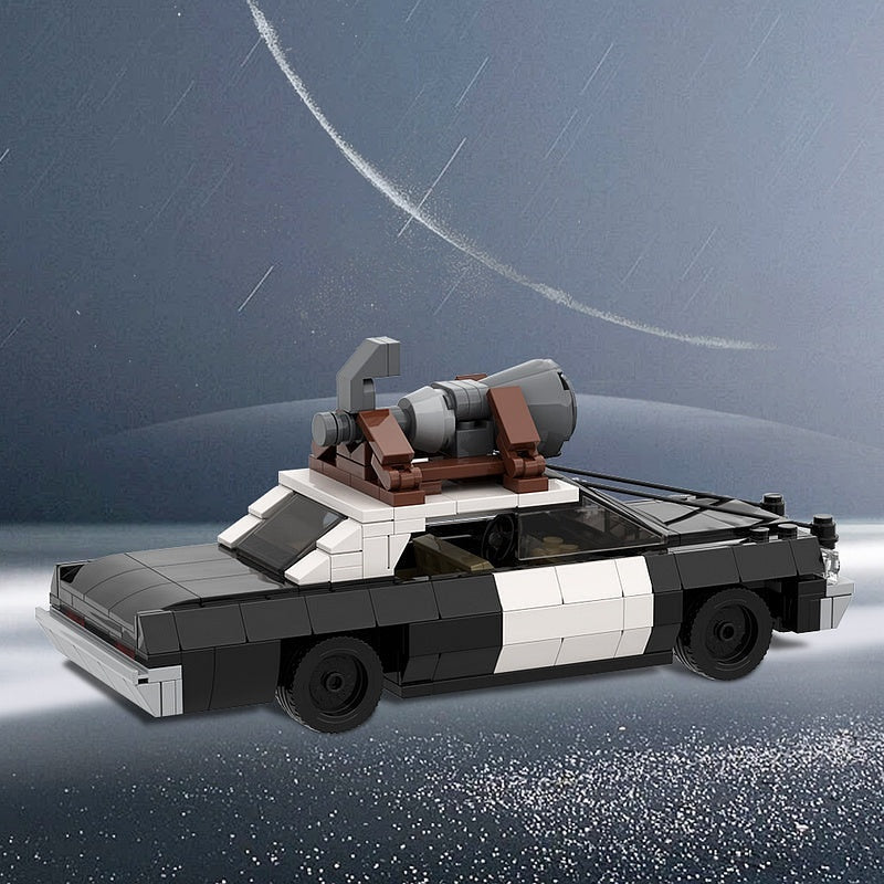 1970s Blues Police Pursuit Sedan MOC Building Kit | Classic Vehicle Model - 3