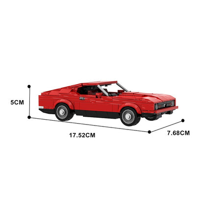 1970s Muscle Fastback Chase Car Building Kit | Compatible MOC - 4