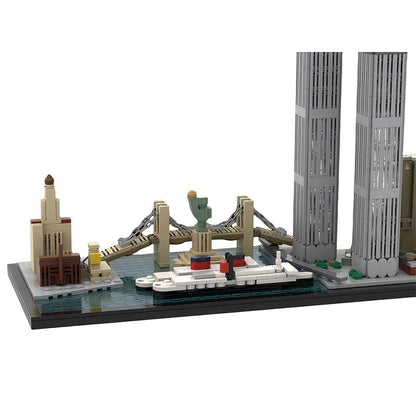 1970s New York Skyline MOC Retro City Skyscraper & Harbor Building Kit - 4