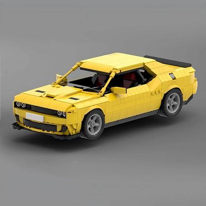 1970s Supercharged V8 Coupe Muscle Car Building Kit | 14-Stud Wide LEGO-Compatible MOC - 11
