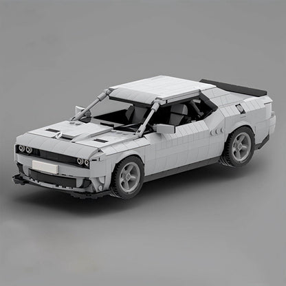 1970s Supercharged V8 Coupe Muscle Car Building Kit | 14-Stud Wide LEGO-Compatible MOC - 4