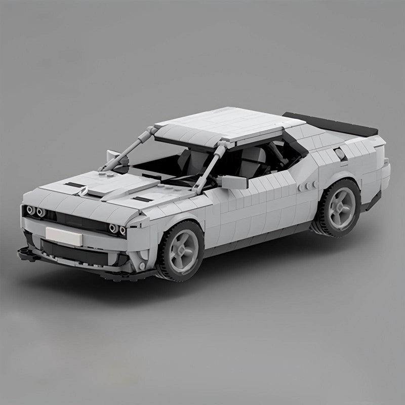1970s Supercharged V8 Coupe Muscle Car Building Kit | 14-Stud Wide LEGO-Compatible MOC - 6