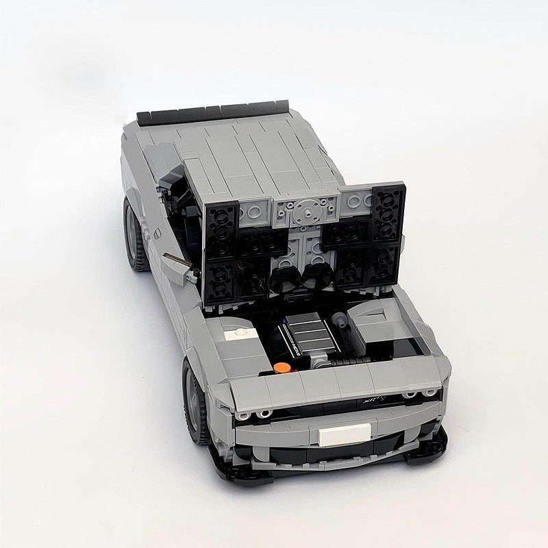 1970s Supercharged V8 Muscle Car MOC Building Kit | 14-Stud Wide - 13
