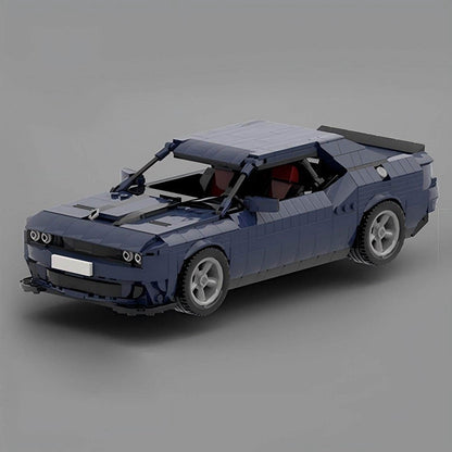 1970s Supercharged V8 Muscle Car MOC Building Kit | 14-Stud Wide - 3