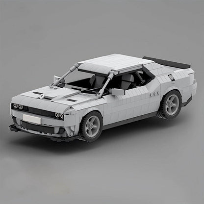 1970s Supercharged V8 Muscle Car MOC Building Kit | 14-Stud Wide - 6
