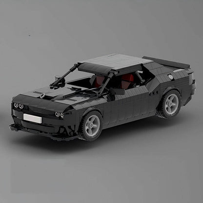 1970s Supercharged V8 Muscle Car MOC Building Kit | 14-Stud Wide - 7