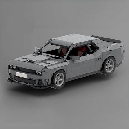 1970s Supercharged V8 Muscle Car MOC Building Kit | 14-Stud Wide - 9