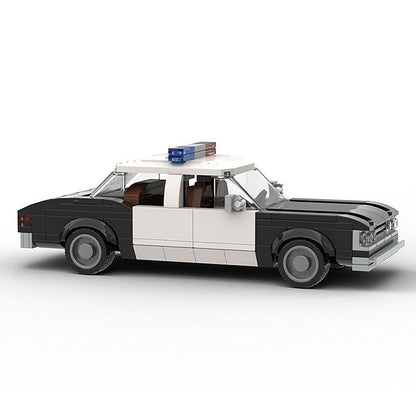 1970s Vintage California Police Sedan Building Kit | LEGO-Compatible MOC - 1