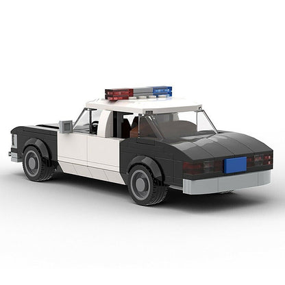 1970s Vintage California Police Sedan Building Kit | LEGO-Compatible MOC - 2