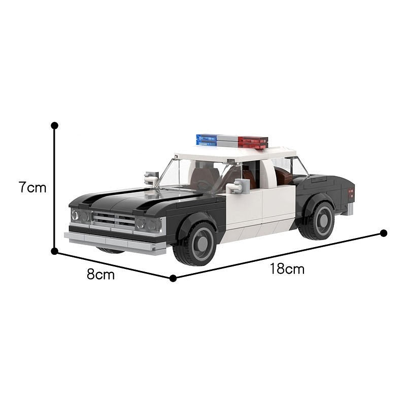 1970s Vintage California Police Sedan MOC Building Kit | Classic Car Model - 4