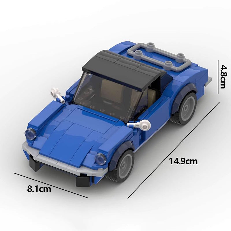 1971 British Convertible Roadster MOC Building Kit | Classic Sports Car Model - 7