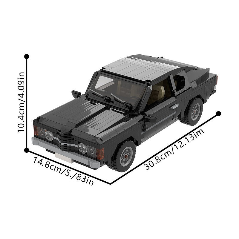 1972 Vintage GT Coupe MOC Building Kit | Classic Sports Car Model - 3