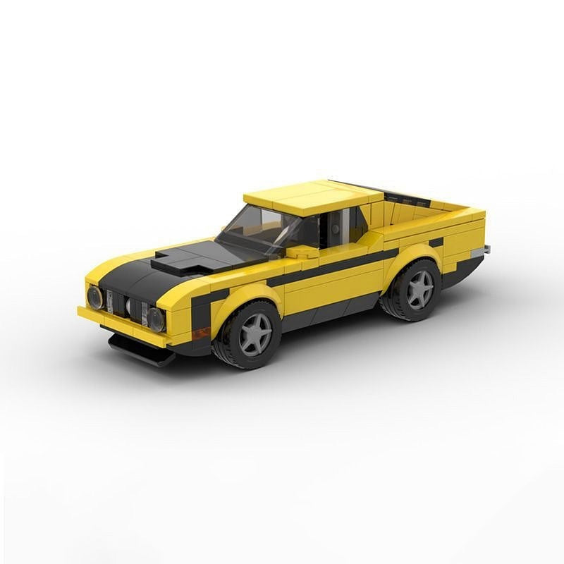 1973 Classic Fastback Muscle Car MOC Building Kit | Vintage Vehicle Model - 1