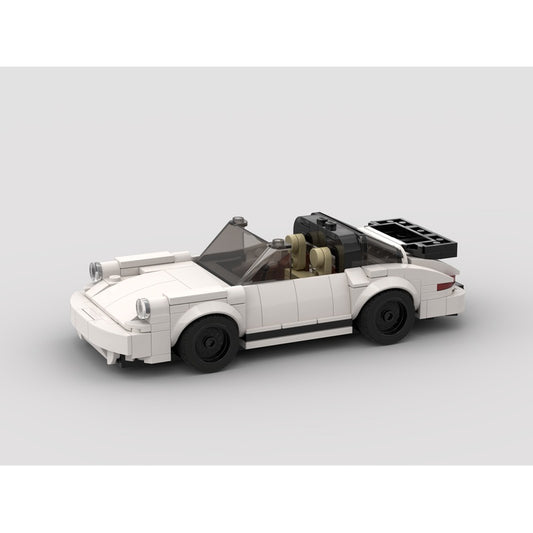 1980 White 911 Open-Roof Classic Sports Car MOC Building Kit - 1