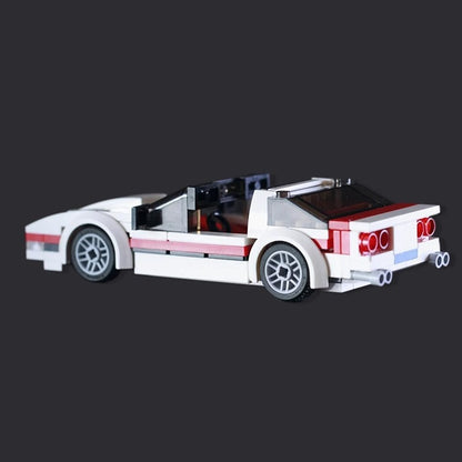 1980s Classic C4-Style Sports Coupe Building Kit | 8-Wide LEGO-Compatible MOC - 1