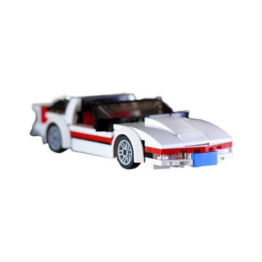 1980s Classic C4-Style Sports Coupe Building Kit | 8-Wide LEGO-Compatible MOC - 4