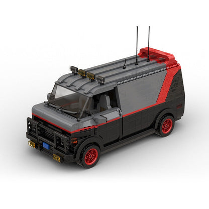1980s Commando Team Van MOC Building Kit | Modular Vehicle Model - 6
