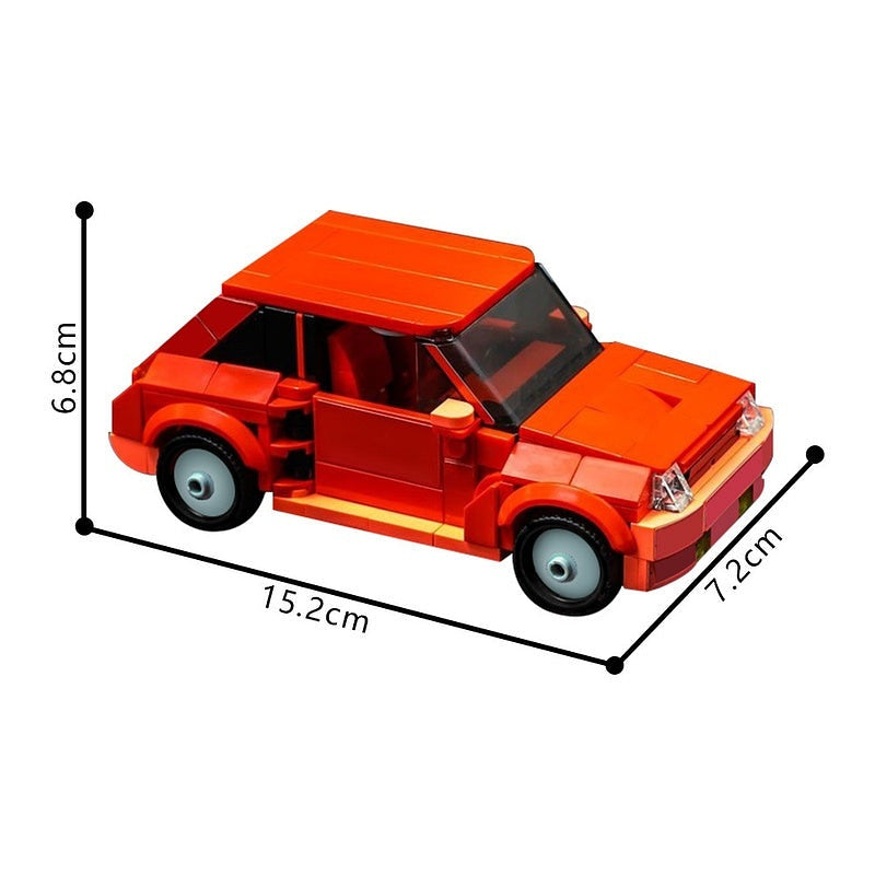 1980s French Hot Hatch MOC Building Kit | Retro Sport Car Model - 4