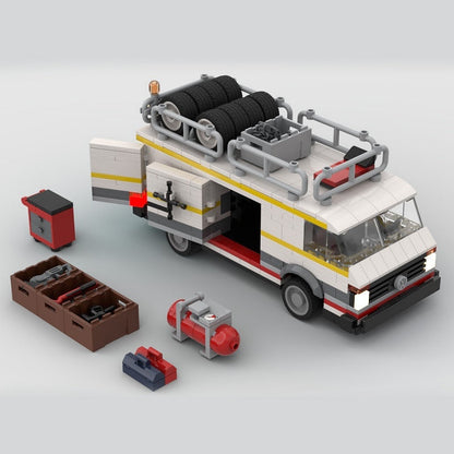 1980s Retro Rally Transporter MOC Building Kit | Racing Truck - 5