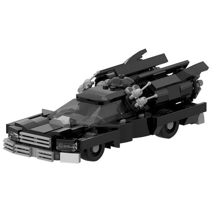 1980s Rocket-Mode Black Sedan MOC Building Kit | 8-Stud Sci-Fi Car - 6