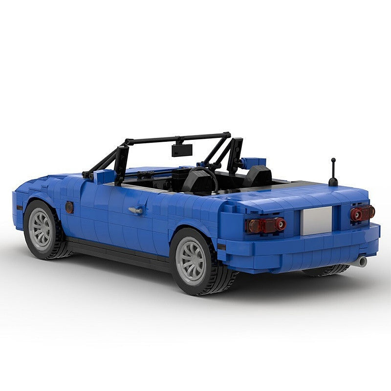 1989 Blue Japanese Roadster MOC Sports Car Building Kit - 3