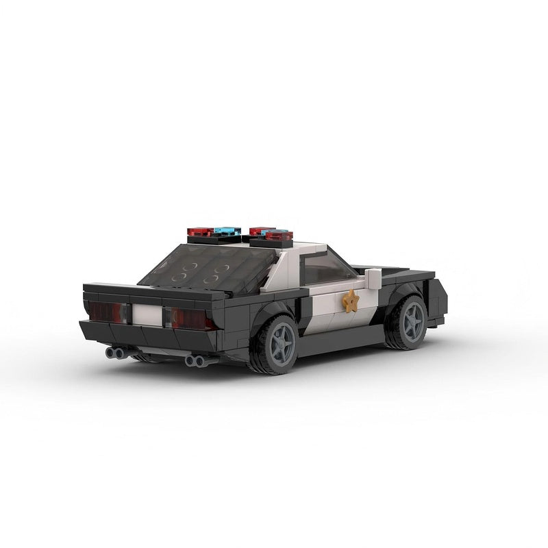 1992 Classic Muscle Police Car Building Kit | 8-Wide | LEGO-Compatible MOC - 2