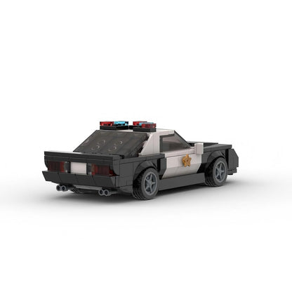 1992 Classic Muscle Police Car Building Kit | 8-Wide | LEGO-Compatible MOC - 2