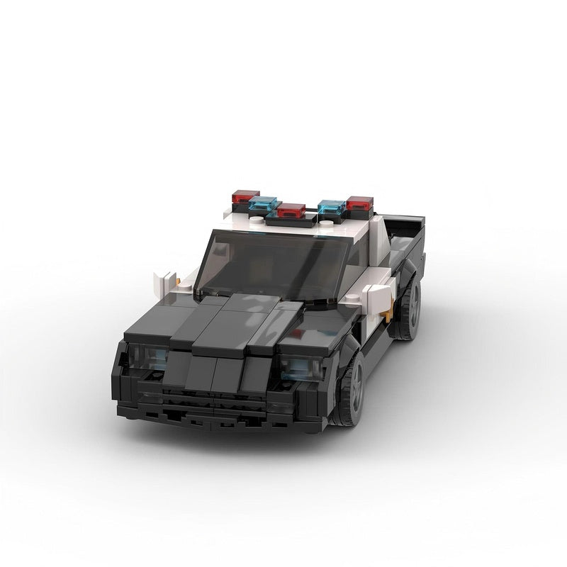 1992 Classic Muscle Police Car Building Kit | 8-Wide | LEGO-Compatible MOC - 4