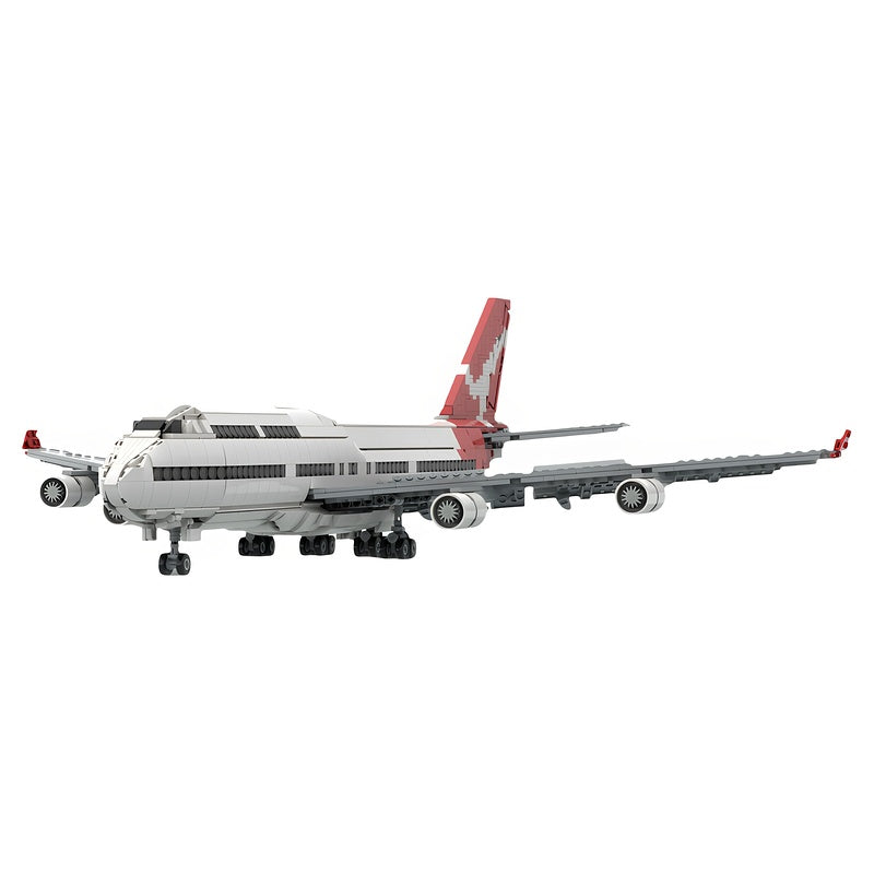  1:100 747-400 Four-Engine Jumbo Jet MOC Building Kit - 2