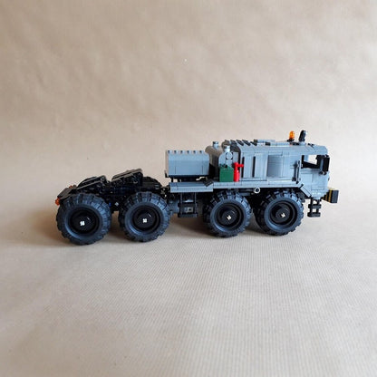 1:27 Soviet-Era 8×4 Heavy Military Tractor Truck MOC Building Kit - 2