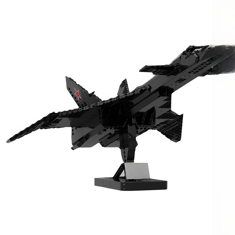 1:35 Black MiG-31 Supersonic Interceptor MOC Fighter Jet Building Kit - 2