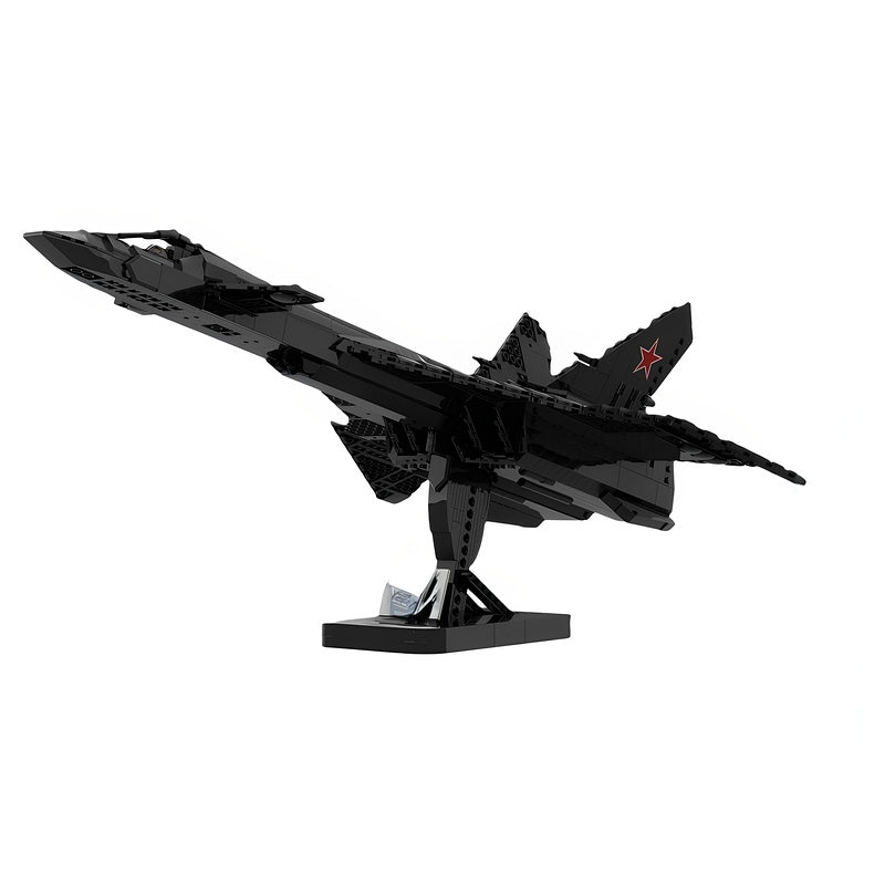 1:35 Black MiG-31 Supersonic Interceptor MOC Fighter Jet Building Kit - 3