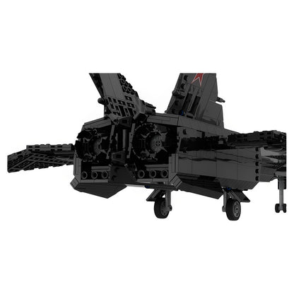 1:35 Black MiG-31 Supersonic Interceptor MOC Fighter Jet Building Kit - 4