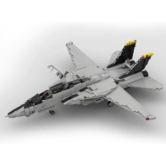 1:35 F-14 Twin-Tail Variable-Sweep Fighter Jet MOC Building Kit - 1