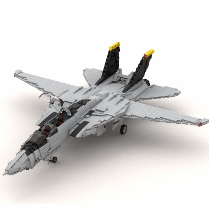 1:35 F-14 Twin-Tail Variable-Sweep Fighter Jet MOC Building Kit - 3